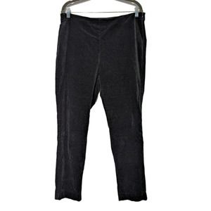 J. Jill Black Velvet Trousers Tapered Leg High Rise